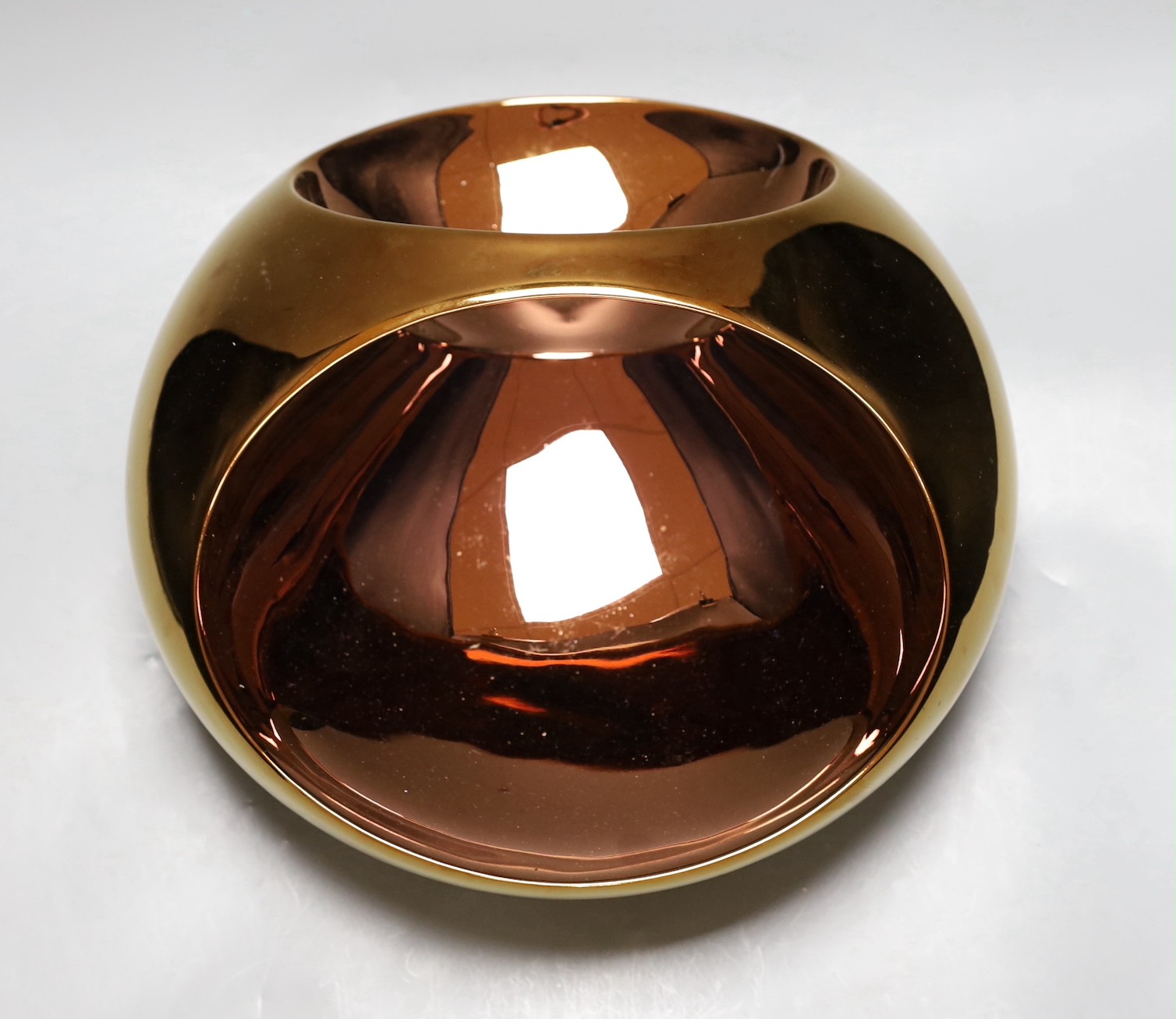 A Rosenthal Studio-Line lustre abstract bowl, boxed, 19 cms high